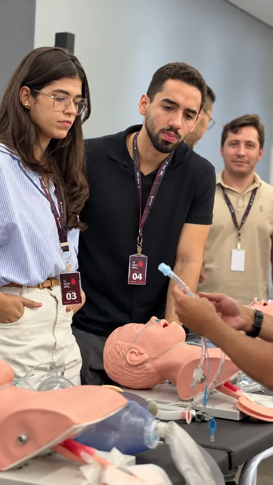 Turma anterior do TECA em treinamento prático